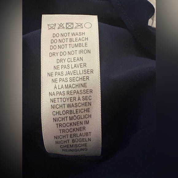 Adrianna Papell Ikat Fit & Flare Midi Dress Blue White Pleated V-Neck Sz 14 NWT - Picture 10 of 15